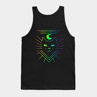 Rainbow Moon Cat Tank Top